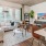 a living room with a couch and a table